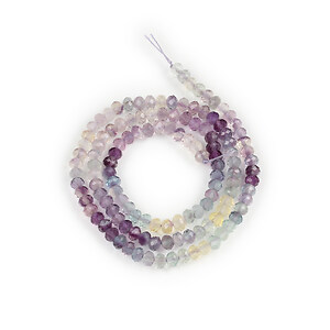 Margele fluorit naturale grad AA rondele fatetate 3x4mm (sirag)