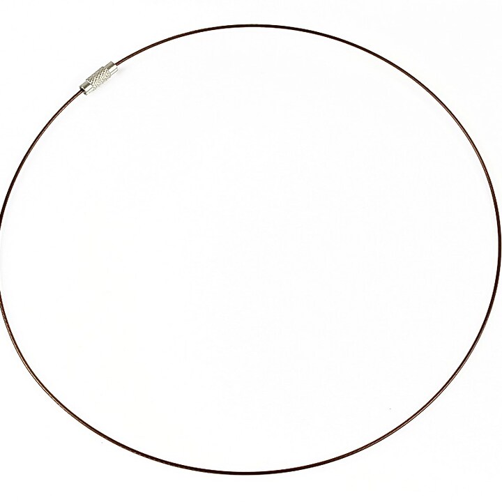 Baza siliconata colier, diametru 14,5cm - maro inchis