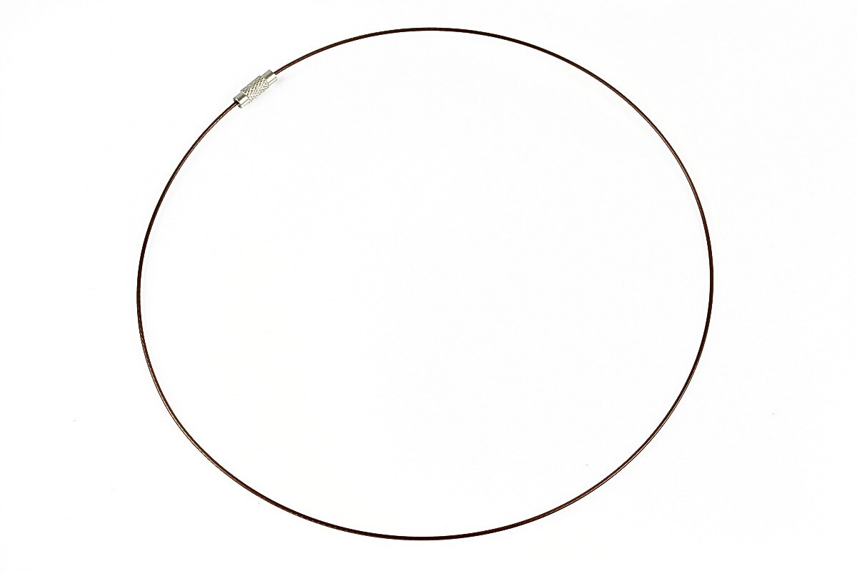 Baza siliconata colier, diametru 14,5cm - maro inchis