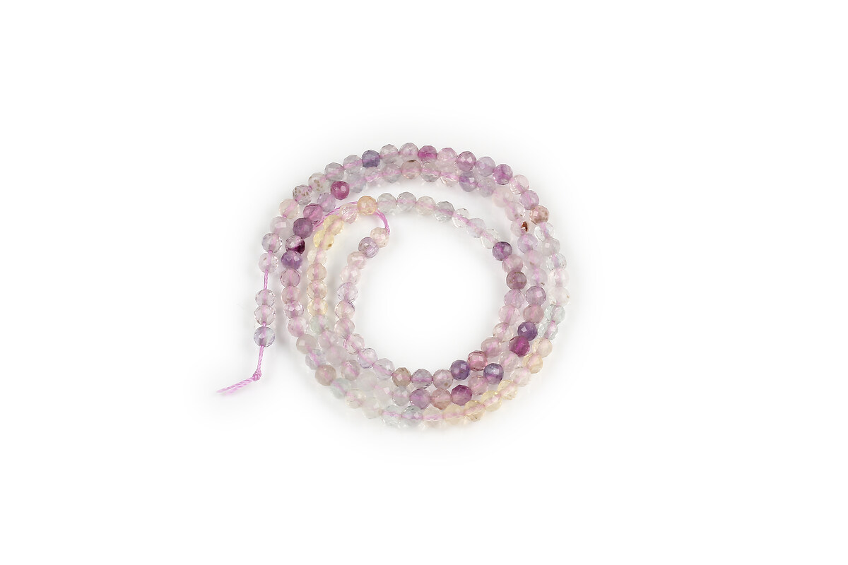 Margele fluorit gradient sfere fatetate 3mm (sirag)