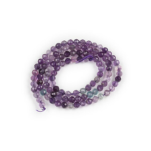 Margele fluorit mov grad AA sfere fatetate 4mm (sirag)