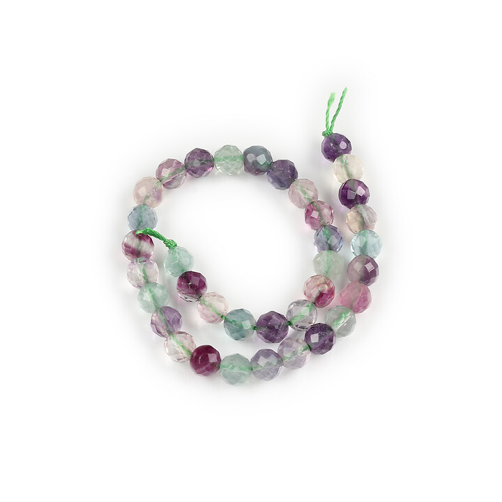 Margele fluorit sfere fatetate aprox. 6mm (sirag scurt)