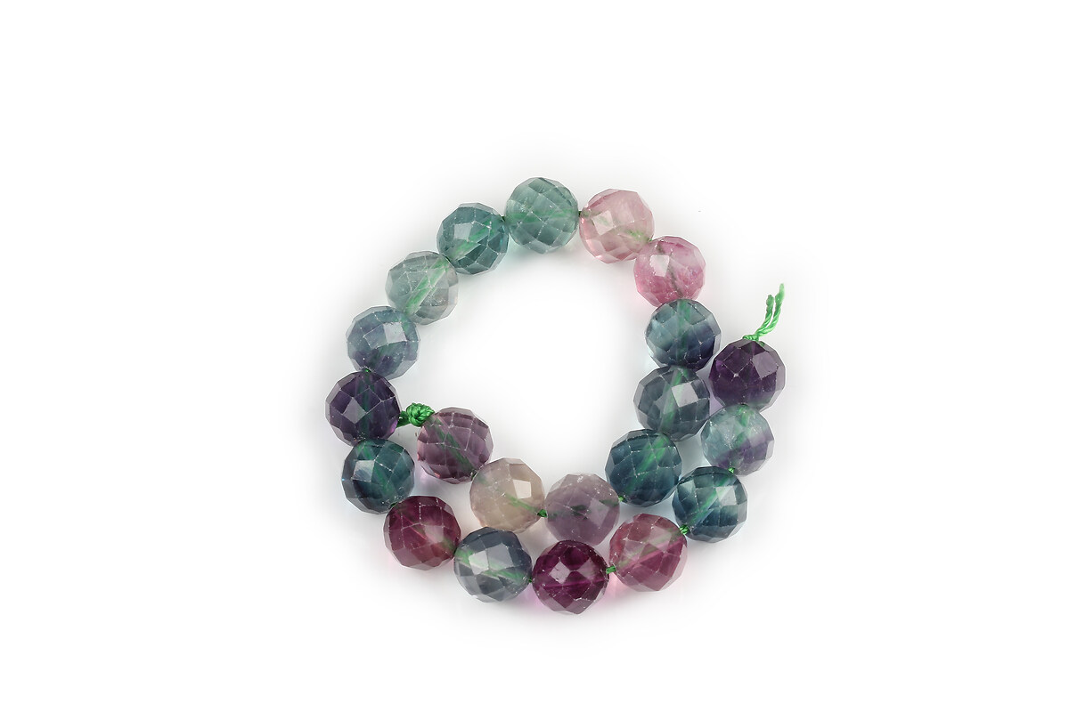 Margele fluorit sfere fatetate aprox. 9-10mm (sirag scurt)