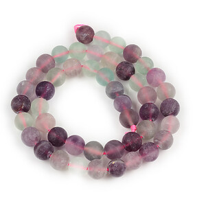Margele fluorit frosted (mat) sfere 8mm (sirag)