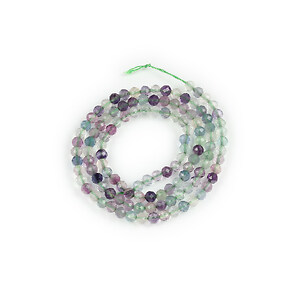 Margele fluorit sfere fatetate 3mm (sirag)
