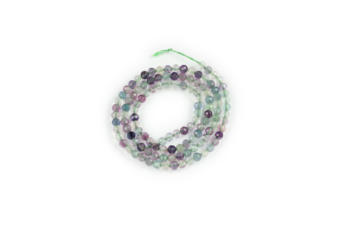 Margele fluorit sfere fatetate 3mm (sirag)