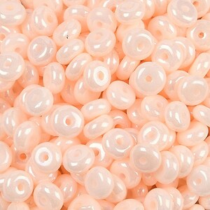 Margele de nisip de sticla rondele 3x6,5mm (50g) - roz somon luster