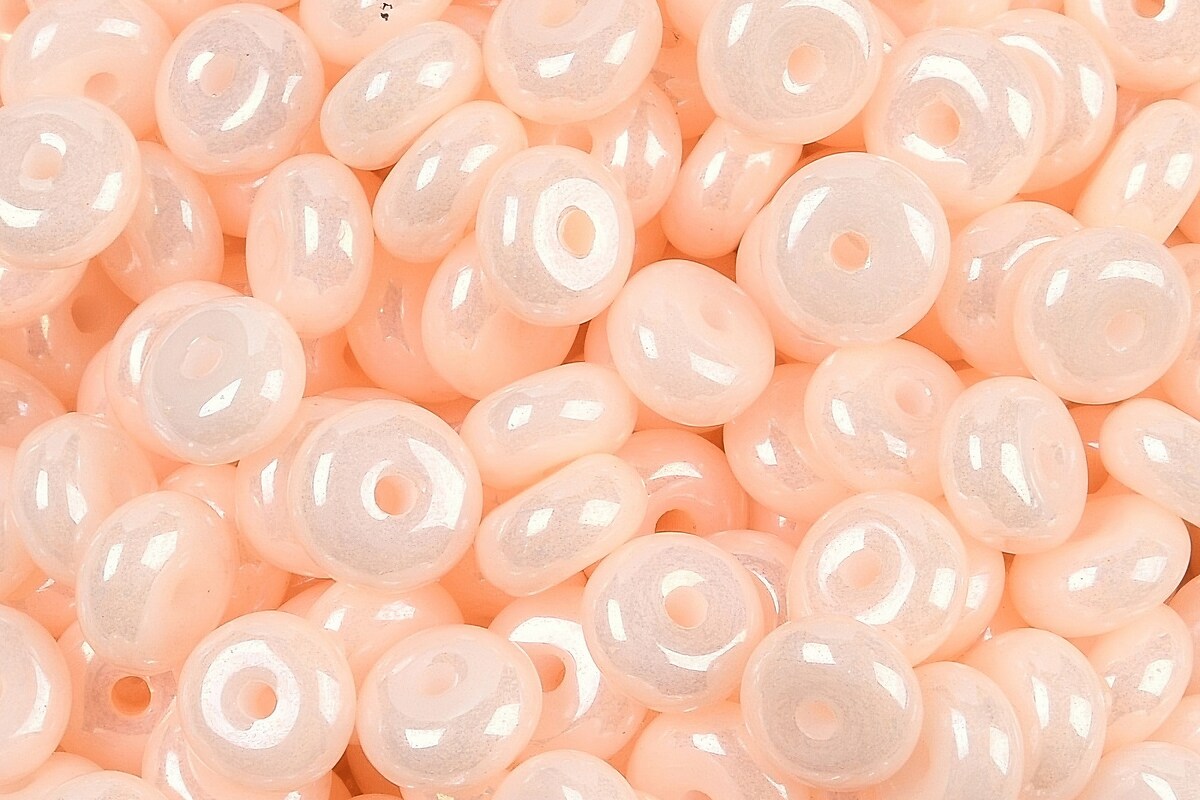 Margele de nisip de sticla rondele 3x6,5mm (50g) - roz somon luster