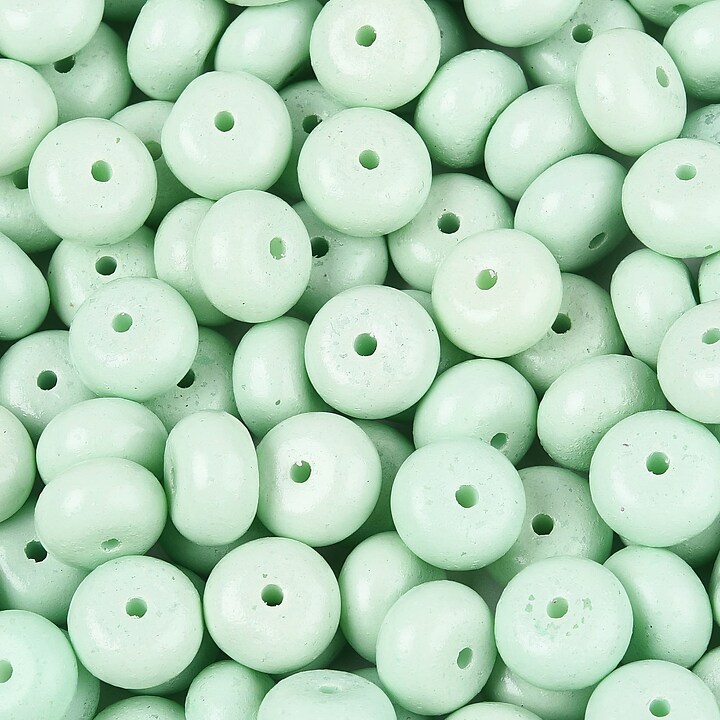 Margele de nisip de sticla rondele 5x8,5mm (50g) - turcoaz deschis  opac