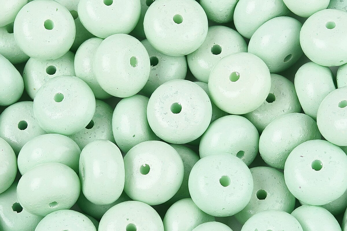 Margele de nisip de sticla rondele 5x8,5mm (50g) - turcoaz deschis  opac