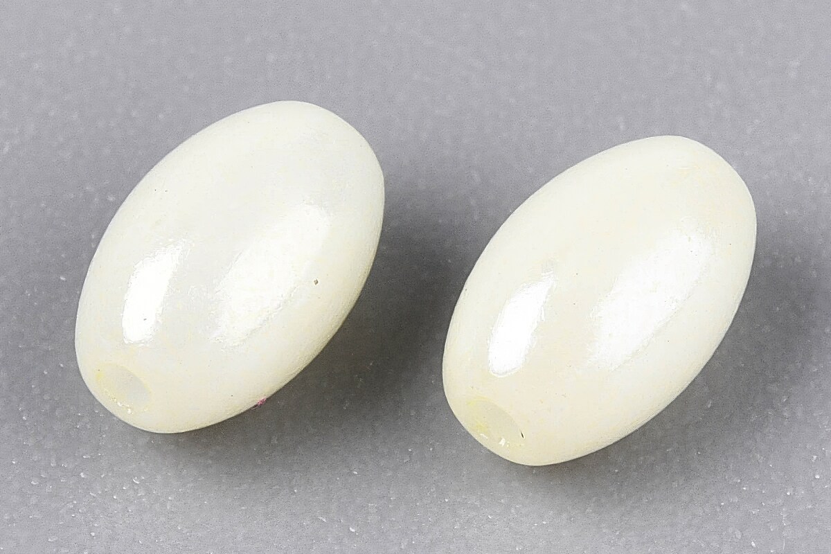 Margele de nisip de sticla oval 6,5-7x4-4,5mm (50g) - crem luster