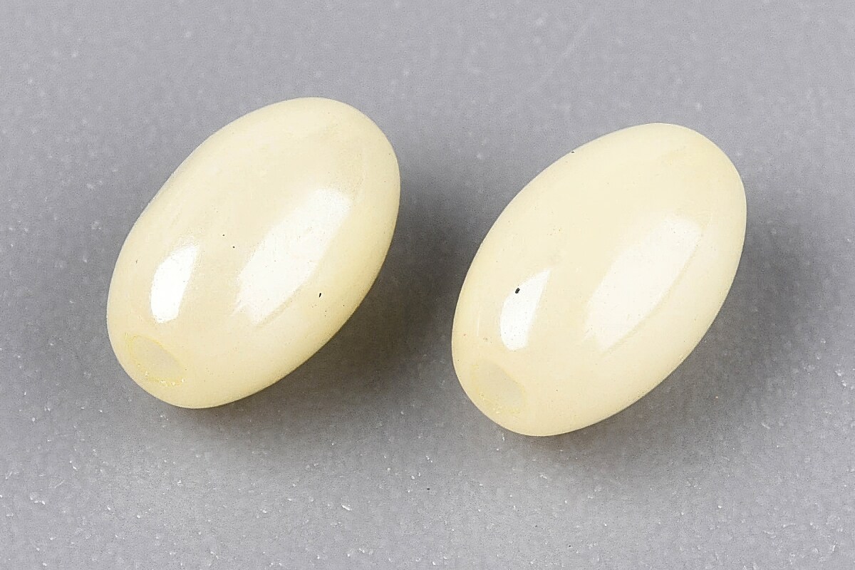 Margele de nisip de sticla oval 6,5-7x4-4,5mm (50g) - galben luster