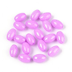 Margele de nisip de sticla oval 6,5-7x4-4,5mm (50g) - mov orhidee luster