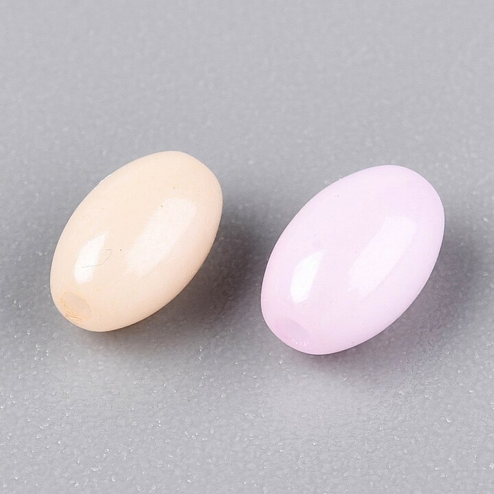 Margele de nisip de sticla oval 6,5-7x4-4,5mm (50g) - mix luster