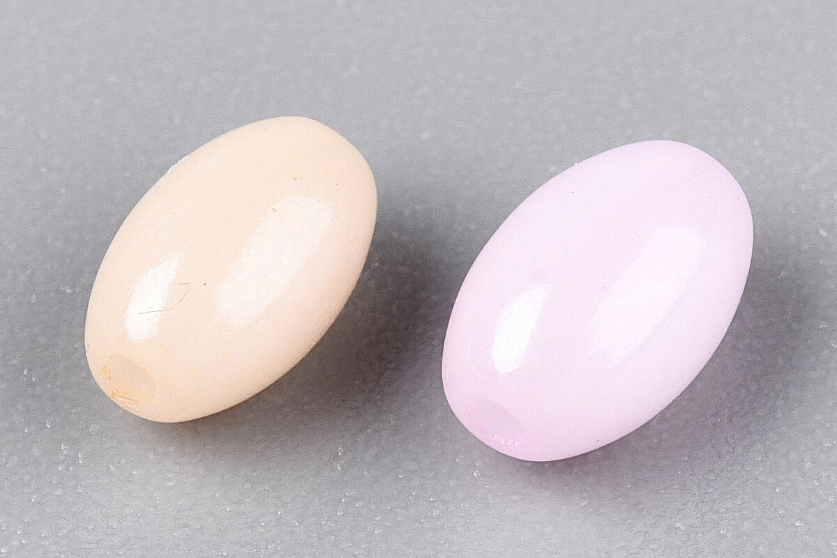 Margele de nisip de sticla oval 6,5-7x4-4,5mm (50g) - mix luster