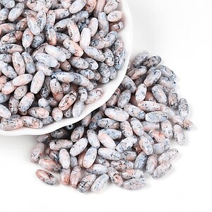 Margele de nisip de sticla oval 9,5x4-4,5mm (50g) - gri