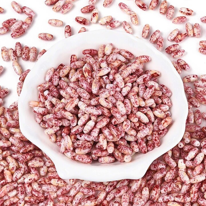 Margele de nisip de sticla oval 9,5x4-4,5mm (50g) - grena