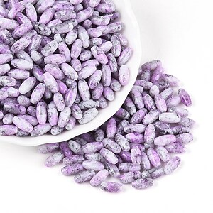 Margele de nisip de sticla oval 9,5x4-4,5mm (50g) - mov