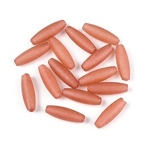 Margele de nisip de sticla oval 10,5-11x3,5-4mm (10g) - roz somon