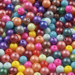 Margele de nisip de sticla rotunde 6mm (50g) - mix