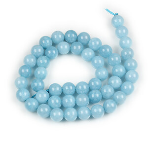 Margele cuart albastru sfere 8mm (sirag)