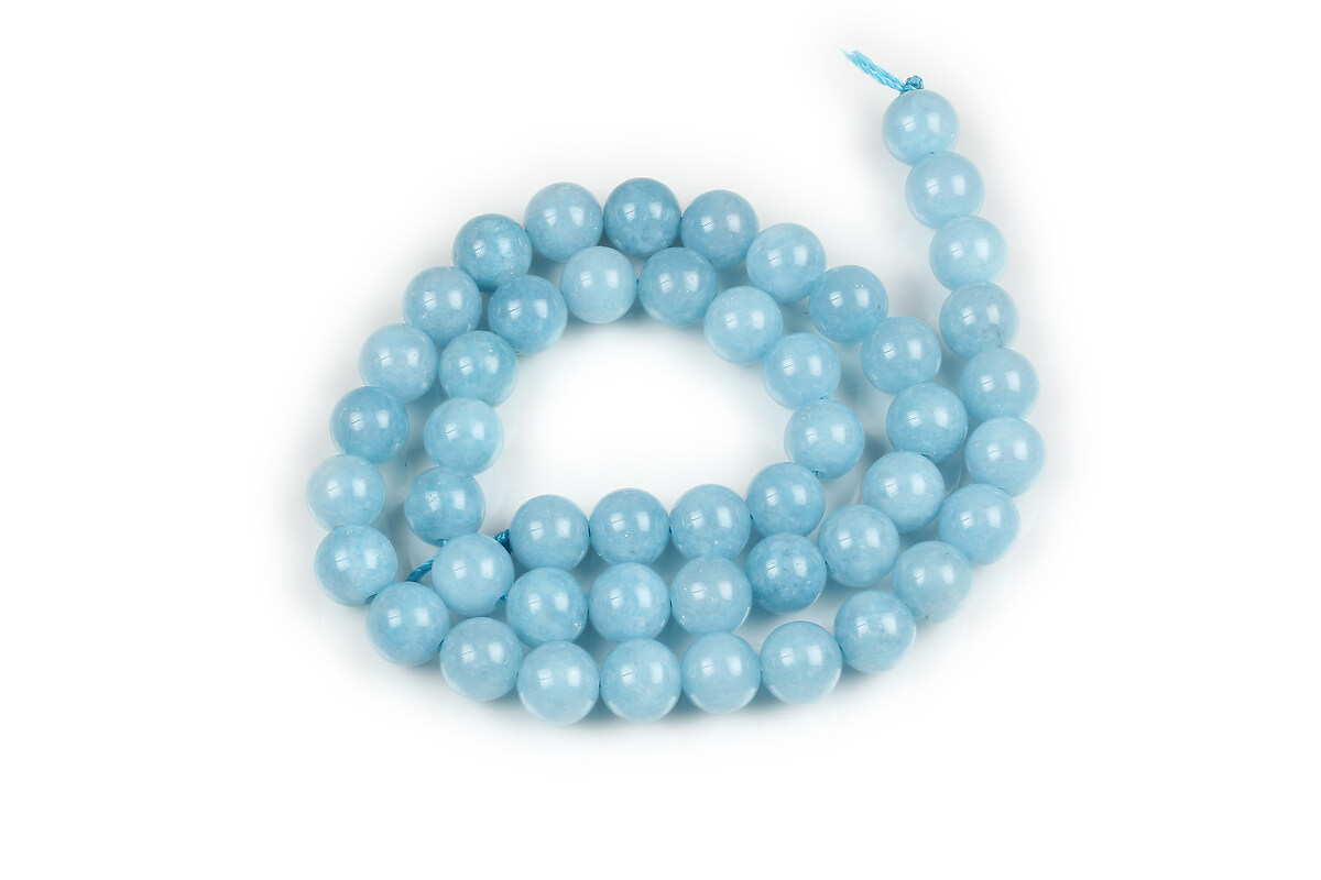 Margele cuart albastru sfere 8mm (sirag)