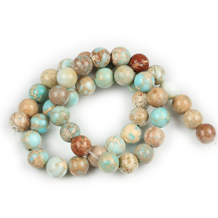 Margele regalite de sinteza (jasp imperial) sfere 8mm (sirag) - bleu maro