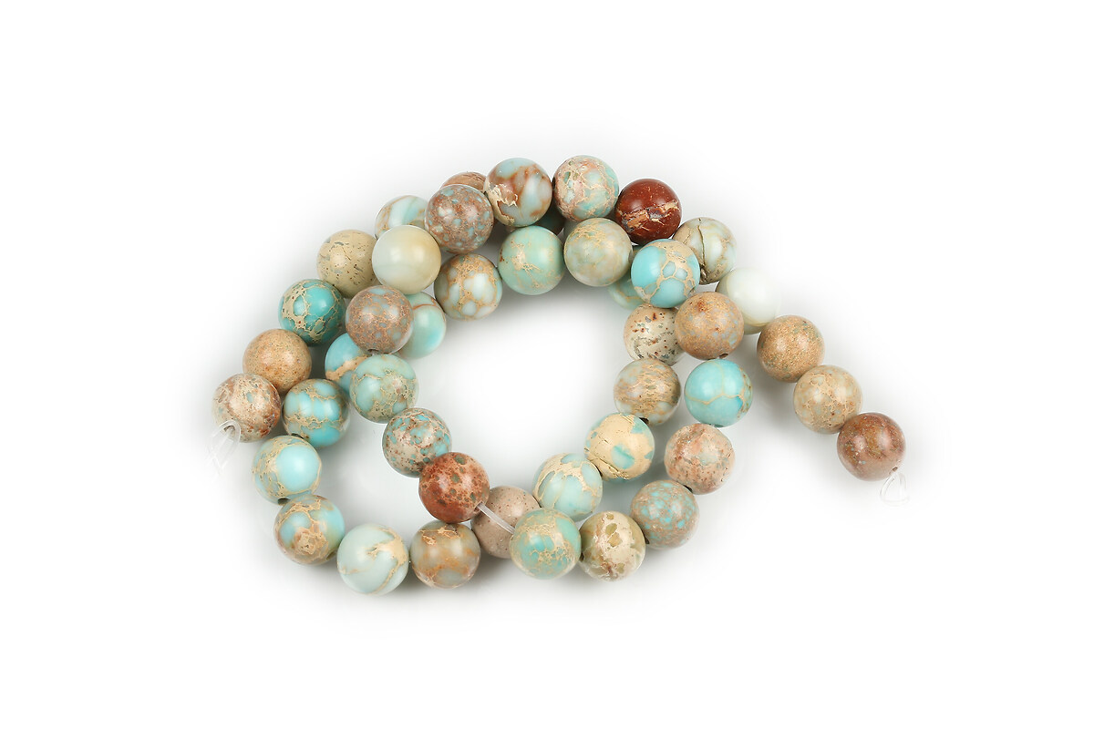 Margele regalite de sinteza (jasp imperial) sfere 8mm (sirag) - bleu maro