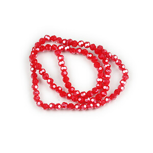 Margele cristal rotund 4mm (sirag) - luster rosu