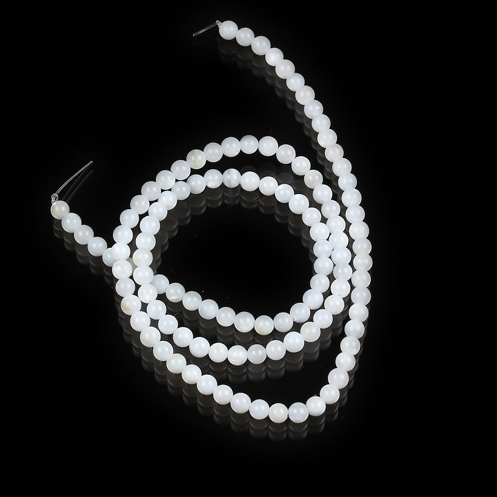 Margele sidef sfere 2,5mm (sirag) - albastru deschis