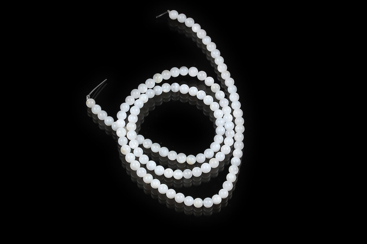 Margele sidef sfere 2,5mm (sirag) - albastru deschis