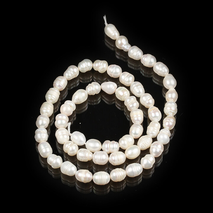 Margele perle de cultura bob de orez aprox. 6-10x5-6mm (sirag)