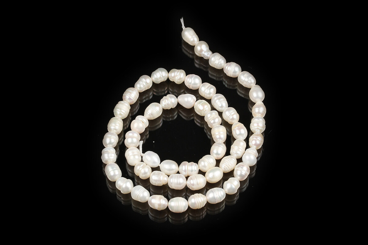 Margele perle de cultura bob de orez aprox. 6-10x5-6mm (sirag)