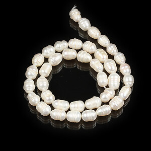 Margele perle de cultura crem aprox. 8,5-12x6,5-7,5mm (sirag)