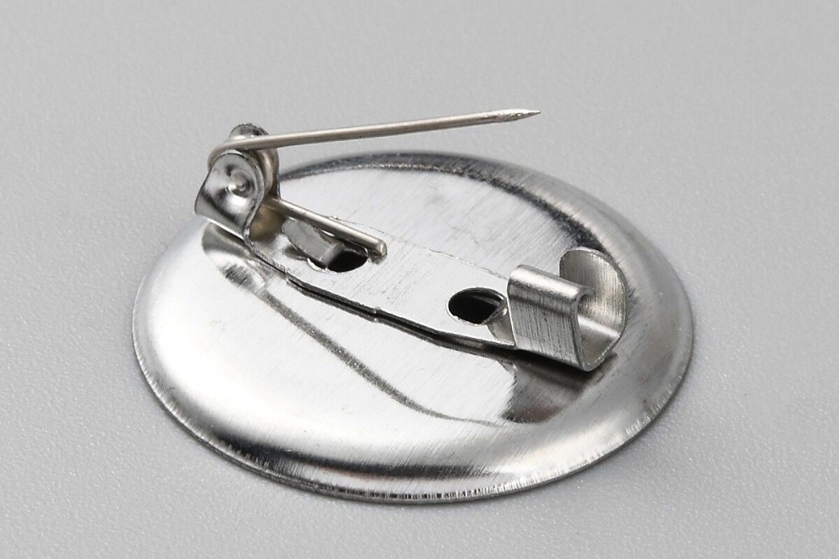 Baza brosa argintiu inchis cu platou 22,5mm