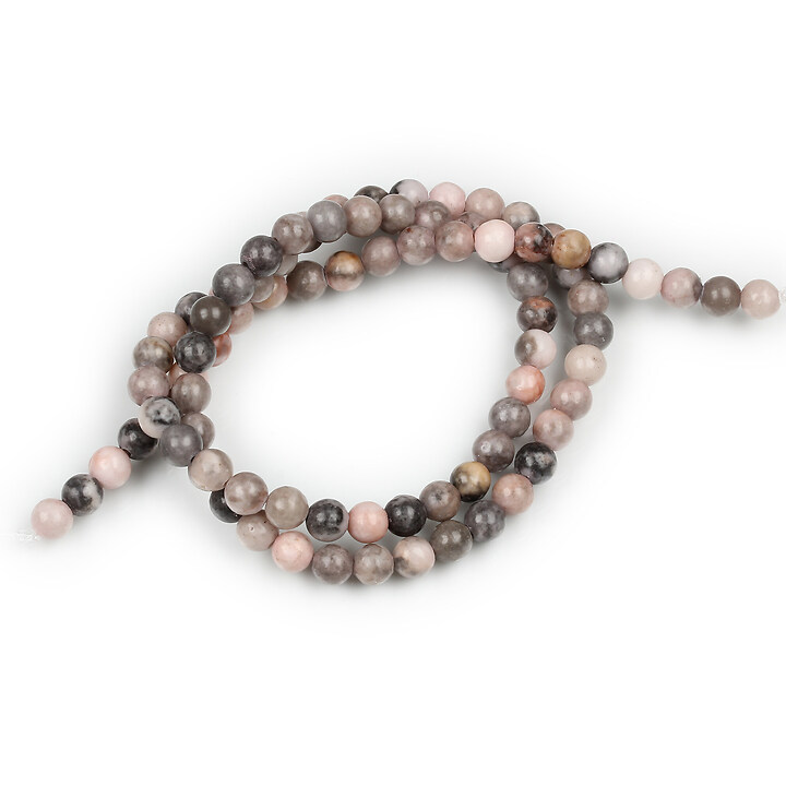 Margele zebra jasper roz sfere 4mm (sirag)