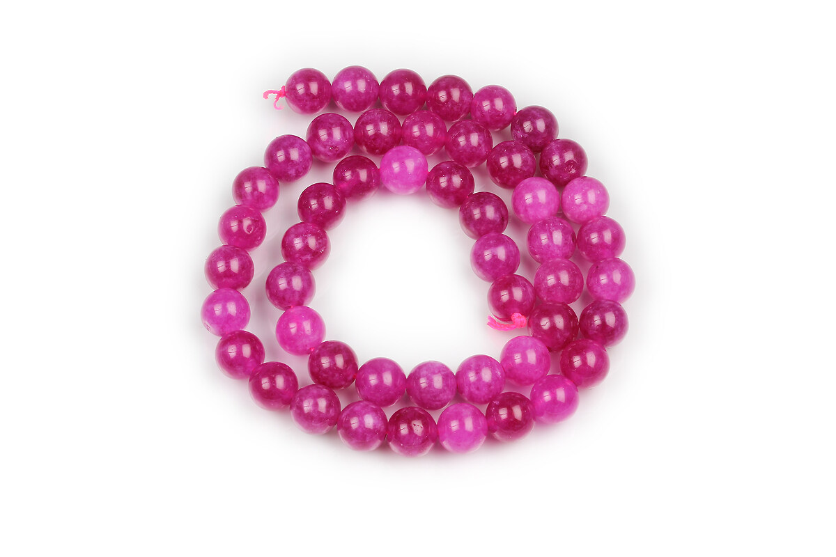 Margele calcedonie roz fucsia sfere 8mm (sirag)