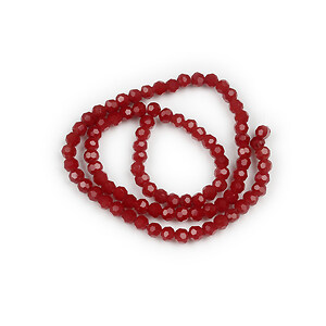 Margele cristal rondele 3x4mm (sirag) - rosu inchis