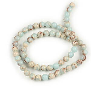 Margele regalite de sinteza Shoushan sfere 6mm (sirag)