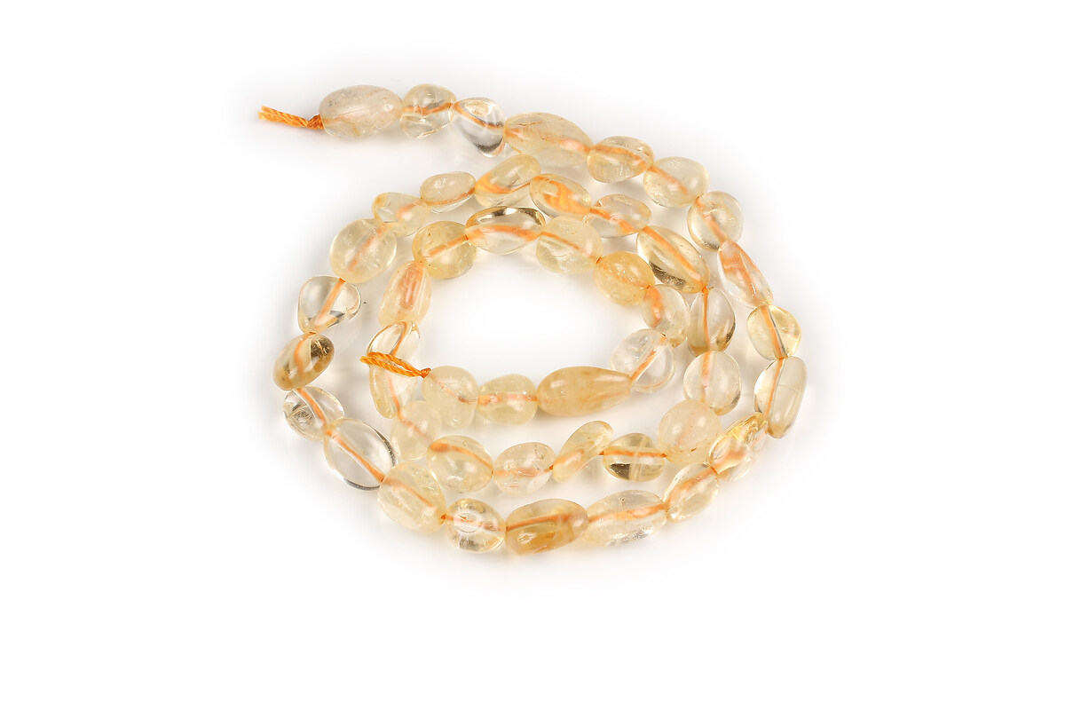 Margele citrine nugget oval 6-10x4-7mm (sirag)