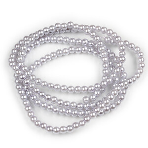 Sirag perle de sticla lucioase, sfere 4mm - mov pal (aprox. 210 buc.)