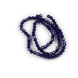 Margele cristal biconic 4x4mm (sirag) - albastru inchis opac