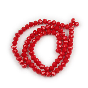 Margele cristal rondele 4x6mm (sirag) - rosu