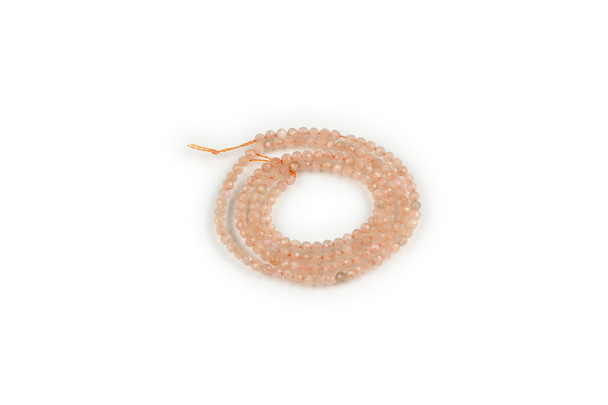 Margele piatra soarelui sfere fatetate 2mm (sirag)
