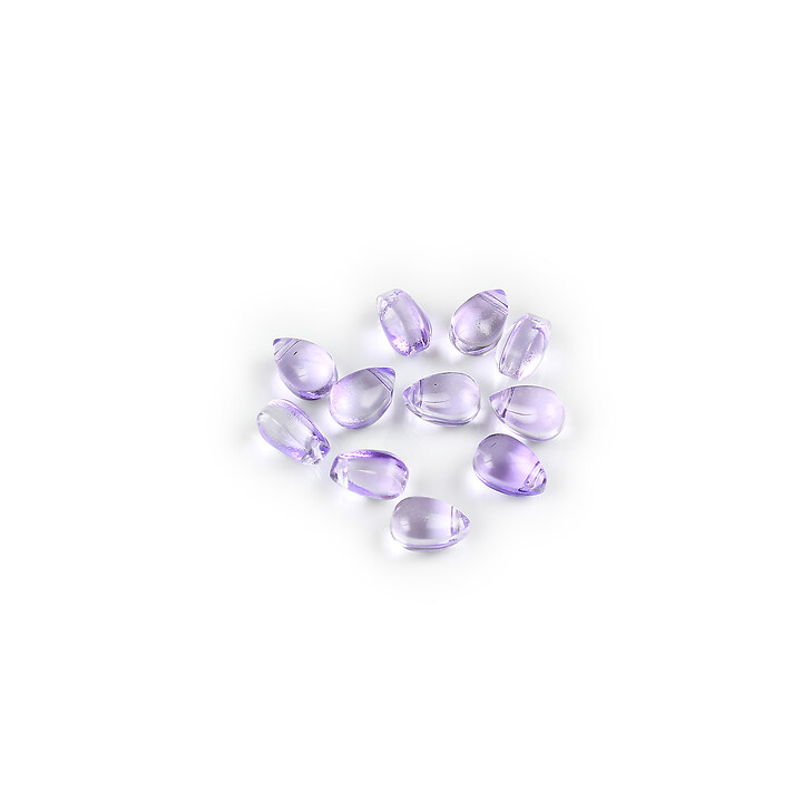 Brioleta de sticla lacrima 9x6x5mm - lila