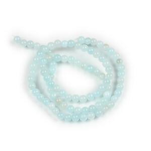 Margele jad sfere 4mm (sirag) - albastru deschis