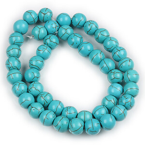 Margele turcoaz reconstituit sfere 10mm (sirag)