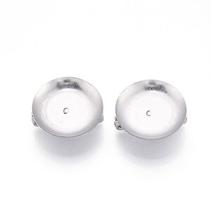 Baza brosa otel inoxidabil 304 cu platou pentru cabochon 25mm