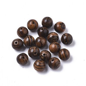 Margele lemn natural Sandalwood pentru confectionarea bratarilor Mala, sfere 8mm