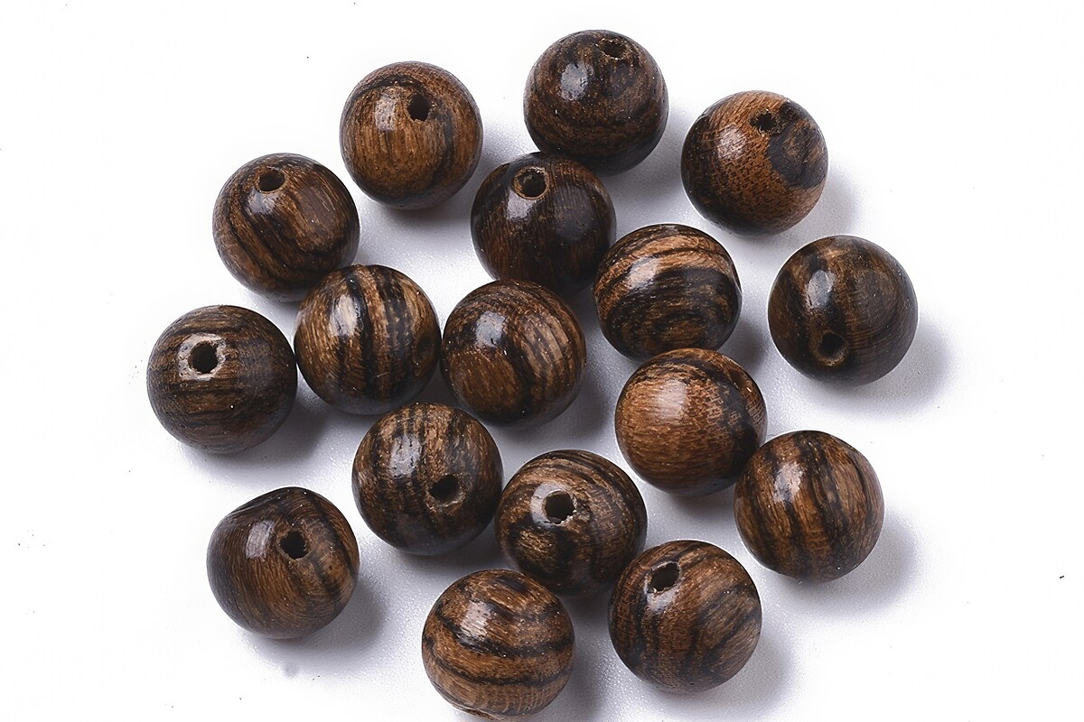 Margele lemn natural Sandalwood pentru confectionarea bratarilor Mala, sfere 8mm